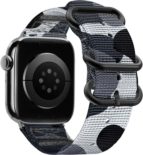 Miniatura 8 de Youther Correa de nailon compatible con Apple Watch Band de 1.654 in 1.732 in 1.772 in 1.811 in 1.929 in 1.496 in 1.575 in 1.614 in, correa