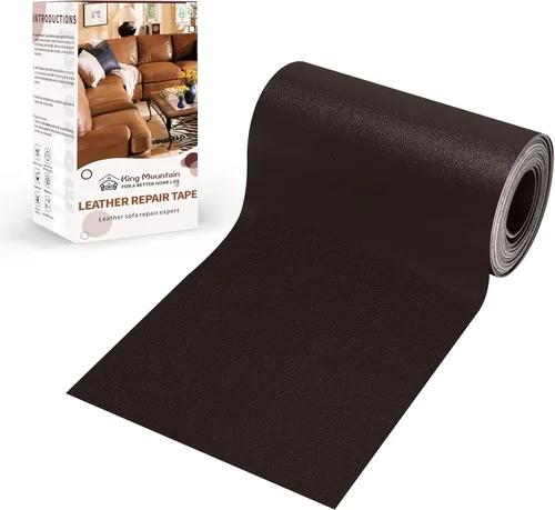 Miniatura 68 de KING MOUNTAIN Cinta de reparación de cuero, 16 x 60 pulgadas, gris, autoadhesiva, impermeable, ecológica