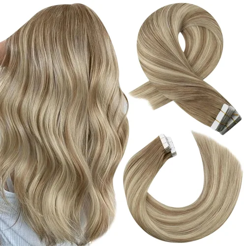 Miniatura 29 de Moresoo Extensiones de cabello humano real con cinta adhesiva, sin costuras, #1 negro azabache, 20 piezas, 1.76 oz (50 g), 24 pulgadas