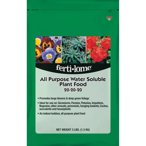 Fertilome (11722) Alimento vegetal soluble en agua para todo propósito 20-20-20 (3 lb.)