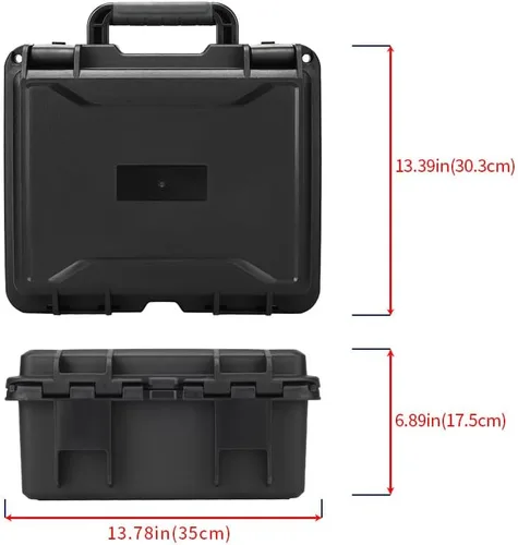 Miniatura 2 de Funda rígida resistente de 14 a 16 a 17 pulgadas con inserto de espuma personalizable (funda, negro, 14.3 x 12.2 x 6.9 pulgadas)