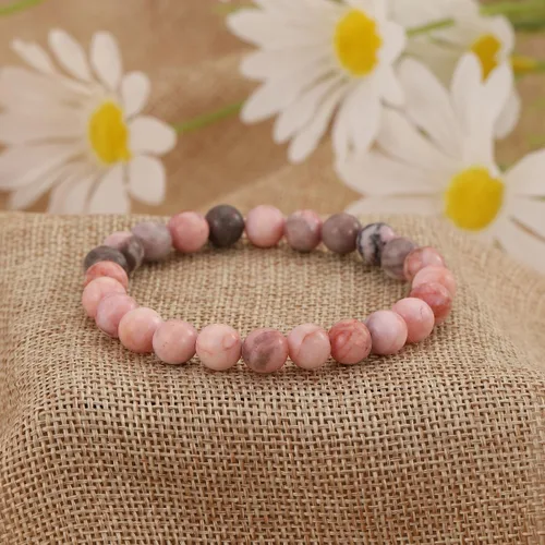 Miniatura 23 de Crystal Vibe Pulseras de cuentas de 0.315 in para mujeres y hombres, pulseras de cristal con piedras preciosas naturales, tamaño elástico ajustable