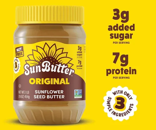 Miniatura 2 de Untable de semillas de girasol SunButter Natural 1 tarro de plástico de 16 onzas