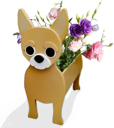 Miniatura 16 de Macetero de flores para perros, regalos para mujeres, bonitas macetas de PVC para perros, macetas para interiores y exteriores, maceta de jardín