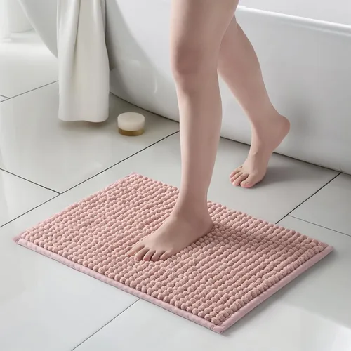 Miniatura 34 de FRESHMINT Alfombra de baño de felpilla gruesa y grumosa, 17"x24", alfombrilla de baño antideslizante, accesorio decorativo suave, linda alfombrilla
