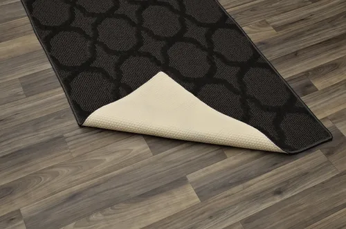 Miniatura 18 de Garland Rug Sparta - Alfombra antideslizante de polipropileno de 2 pies x 12 pies, color negro, ideal para salas de estar y pasillos, elegante