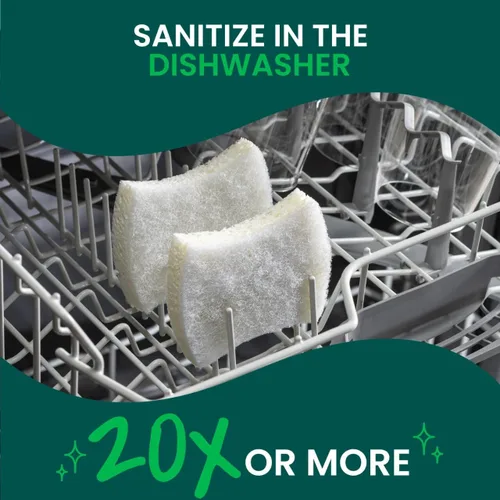 Miniatura 7 de Scotch-Brite Greener Clean - Esponja antiarañazos para limpieza, esponja para lavar platos, limpieza de cocina, rendimiento superior y fabricada