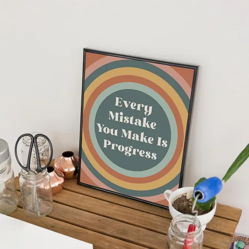Miniatura 5 de HerZii Prints Juego de pósteres motivacionales de decoración bohemia para el aula, arte de pared inspirador y de afirmación para aula, oficina