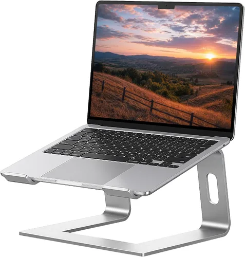 Miniatura 16 de SOUNDANCE Soporte para portátil, elevador de computadora de aluminio, elevador ergonómico para portátiles para escritorio, soporte de metal