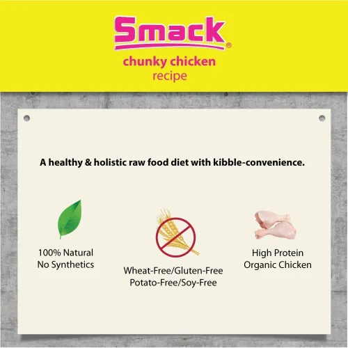 Miniatura 5 de Smack Pet Food - Alimento orgánico crudo deshidratado para perros, sin granos, sin gluten, alimentos crudos para perros (pollo grueso, 8.8 onzas)