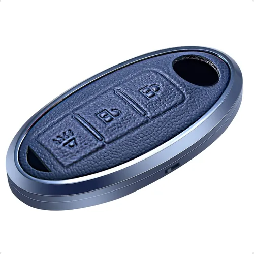 Funda de piel azul y aluminio para Infiniti EX35 EX37 FX35 FX37 FX37 FX45 FX50 Q70 QX70 QX50 para Nissan 370Z Armada Cube Juke Leaf Murano