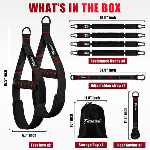 Miniatura 8 de Pull Up Assistance Bands, Heavy Duty Resistance Bands with Handles, Exercise Band with Door Anchor, Adjustable Workout Band Set for Pull Up Bar