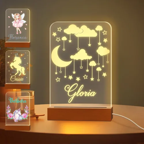 Miniatura 27 de Luz nocturna con foto personalizada, lámpara LED con nombre de corazón, lámpara acrílica personalizada con imagen, regalo para su novia, amante