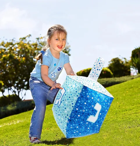 Miniatura 2 de The Dreidel Company Hanukkah Dreidel inflable, decoraciones de fiesta y eventos de Januka, 24 pulgadas de alto (paquete de 2)