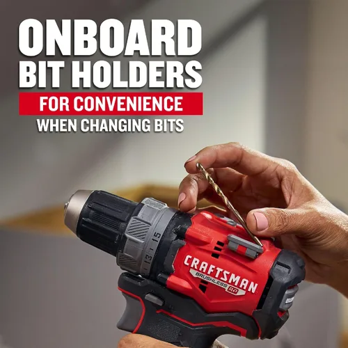 Miniatura 5 de CRAFTSMAN V20 Kit de taladro/destornillador de 1/2 pulgada con 2 baterías y cargador (CMCD725D2)