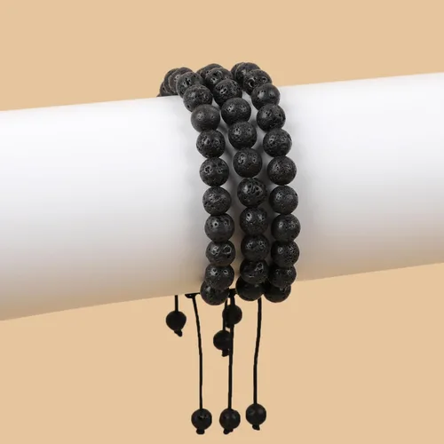 Miniatura 129 de AD Beads Pulseras de piedras preciosas unisex de 0.315 pulgadas (0.315 in), macramé curativo ajustable de 7 a 9 pulgadas Usa esta pulsera
