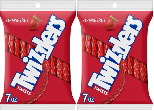 Miniatura 8 de TWIZZLERS Twists - Bolsa de caramelo masticable con sabor a fresa, 7 onzas