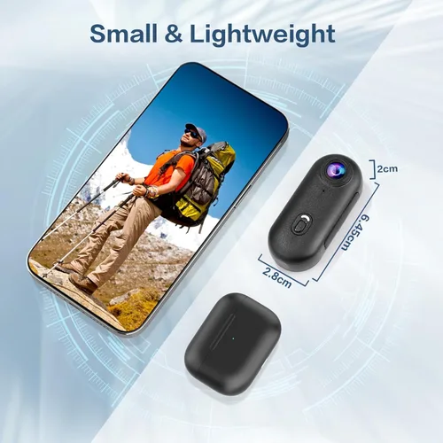 Miniatura 5 de Li&Lu Cámara de acción de pulgar 4K, cámaras de video deportivas y de acción portátiles para ciclismo, motocicleta (con tarjeta 64G, negro)