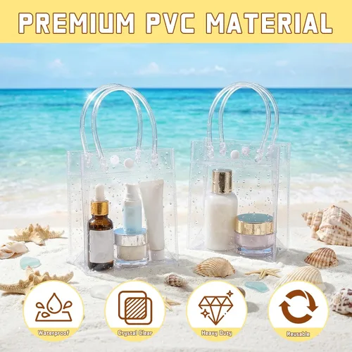 Miniatura 4 de BadenBach - 24 bolsas pequeñas de regalo transparentes con asas, 5.1 x 5.9 x 2.8 pulgadas, mini bolsa de plástico transparente para fiesta, bolsa