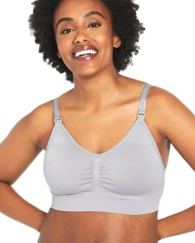 Motherhood Maternity Brasier de lactancia sin costuras con clip para mujer, lavable a máquina, tallas S a 3X, disponibles en paquetes de 1 y 2