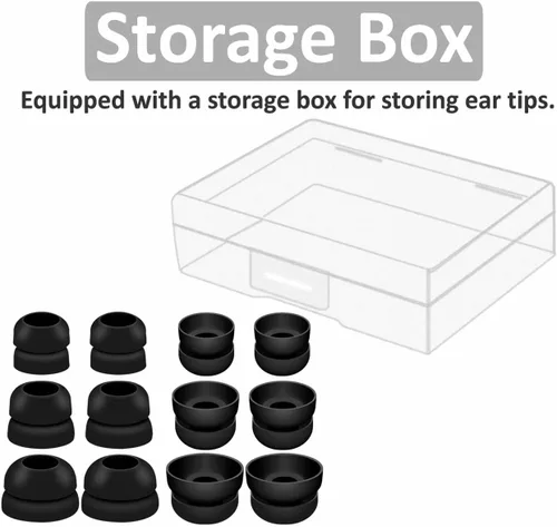 Miniatura 5 de Doble brida compatible con puntas de oído Soundcore Space A40, accesorios de silicona de repuesto para reducir el ruido, accesorios compatibles