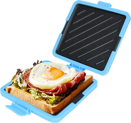 Toastie - Máquina de sándwiches para microondas, tostadora pequeña y versátil, fácil de limpiar y almacenar, perfecta para cocinar desayunos, queso