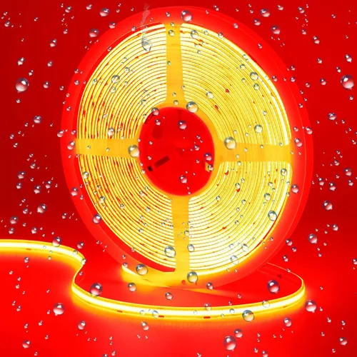 Miniatura 11 de GOMING Tira de luz LED COB de 32.8 ft/32.8 pies, 24 V, impermeable, IP65, blanco cálido, 3000 K, brillo uniforme, 3840 LED, CRI 93+, cinta de luces