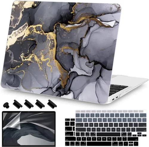Miniatura 26 de Teryeefi Funda compatible con MacBook Air de 13 pulgadas M1 2021 2020 2019 2018 versión A2337 A2179 A1932 con Touch ID, carcasa rígida de plástico