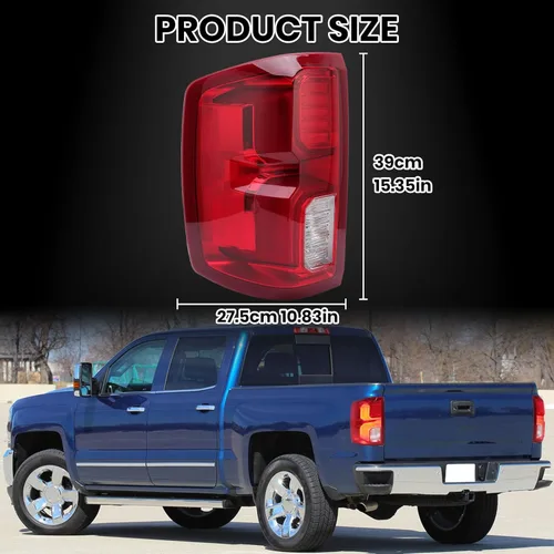 Miniatura 7 de Conjunto de luz trasera LED compatible con Chevy Silverado 1500 2016 2017 2018 lámpara de freno trasera trasera 84288718 lado izquierdo