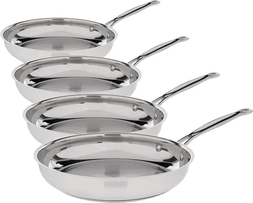 Miniatura 4 de Cuisinart 722-20 Colección de utensilios de cocina clásicos de acero inoxidable de 8 pulgadas, sartén abierta de 8 pulgadas