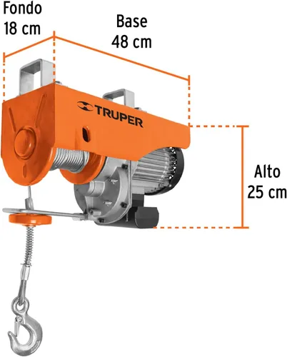 Miniatura 3 de TRUPER Polipasto eléctrico de 1 tonelada POLE-1000