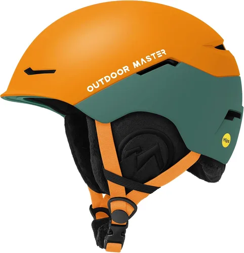 Miniatura 10 de OutdoorMaster ELK MIPS - Casco de esquí, casco deportivo de nieve y snowboard para hombres, mujeres y jóvenes Blanco Perlado