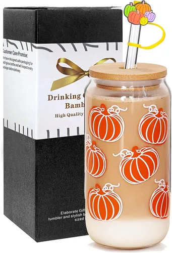 Miniatura 8 de ANOTION Tazas de café de otoño, taza de calabaza para decoración de otoño, taza de café helado, decoración única de otoño, decoraciones de calabaza