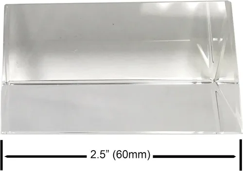 Miniatura 3 de Prisma triangular de vidrio óptico Amlong Crystal de 2.5 pulgadas para la enseñanza del espectro de luz, 60 mm