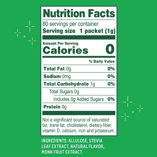 Miniatura 2 de Whole Earth Stevia & Monk Fruit con paquetes edulcorantes de alulosa, 80 unidades, cero calorías, apto para dieta cetogénica