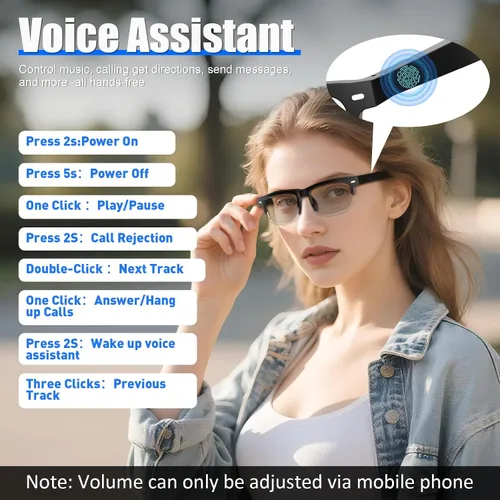Miniatura 2 de Lentes inteligentes AI para hombres y mujeres, Bluetooth 6.0 con 164 idiomas (traducción en tiempo real), lentes de sol fotocromáticos, diseño