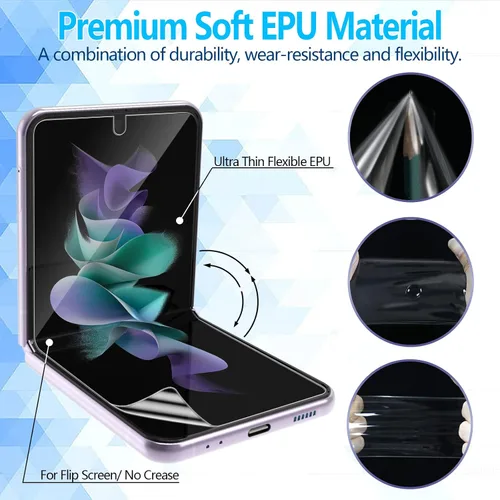 Miniatura 4 de Paquete de 2 protectores de pantalla para Galaxy Z Flip 4, protector de pantalla de película de hidrogel para Samsung Galaxy Z Flip 4, protector