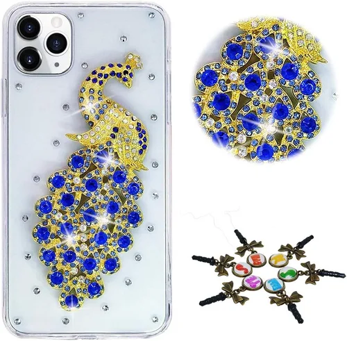 Miniatura 14 de Sparkle - Funda para teléfono compatible con Samsung Galaxy Z Flip 2 5G, elegante, hecha a mano en 3D, con diseño de diamantes de imitación
