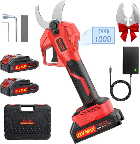 Miniatura 9 de Tijeras de Podar Eléctricas, Diámetro de Corte de 40mm 1.6" Podadora Eléctrica Inalámbrica para Jardinería con 2 Piezas de Baterías Recargables