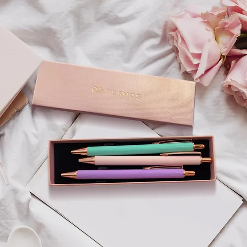 Miniatura 7 de MESMOS Juego de 3 bolígrafos elegantes, bonitos bolígrafos divertidos para mujeres, bolígrafos estéticos de lujo para oficina