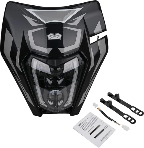 Miniatura 12 de CHANGCHENG - Faro delantero LED para moto de tierra de 66W 3000lm, kit de faro LED universal para motocicleta, faro para la mayoría de motos