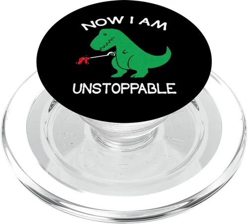 Miniatura 8 de Now I Am Unstoppable Funny T-Rex PopSockets intercambiables PopGrip