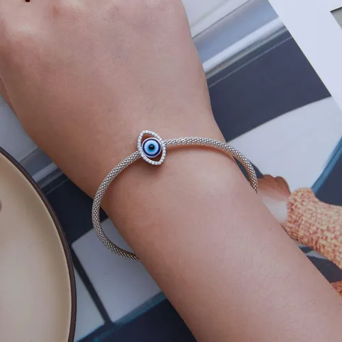 Miniatura 2 de VOROCO Atrapasueños con diseño de estrella de café y luna para pulsera de plata de ley 925 y cuentas para pulsera y collar, joyería de bricolaje