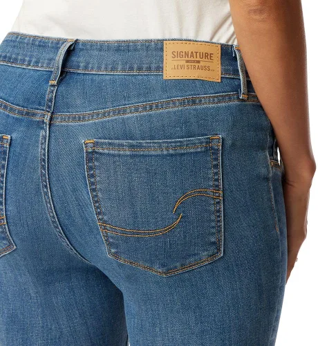 Miniatura 63 de Signature de Levi Strauss & Co. Gold Totally Shaping - Jeans ajustados para mujer, totalmente moldeadores, sin botones