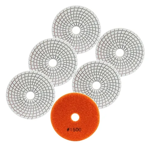 Miniatura 8 de FOCSTOL Almohadillas de pulido húmedo de diamante – Kit de pulido de grano 50 de 4 pulgadas (3.937 in) para granito mármol piedra artificial cuarzo