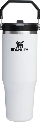 Miniatura 96 de Stanley IceFlow - Vaso con pajilla abatible con asa, de 20 onzas, tapa giratoria y popote abatible, botella de agua resistente a fugas, acero