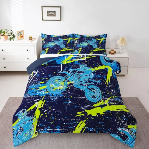 Miniatura 55 de Feelyou Lindo juego de ropa de cama de ajolote para niños y niñas tamaño twin, juego de edredón de salamandra para niños, mujeres y hombres, edredón