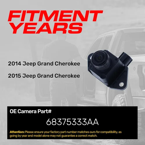 Miniatura 2 de Master Tailgaters Repuesto para Jeep Grand Cherokee (2014-2015) Cámara de respaldo OE Parte # 68375333AA