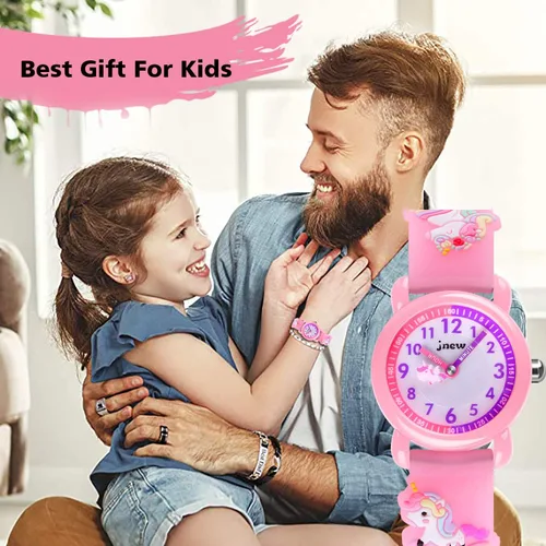 Miniatura 7 de Reloj de pulsera para niños de 3 a 10 años diseño de unicornio de dibujos animados impermeable de silicona para niños pequeños el mejor regalo