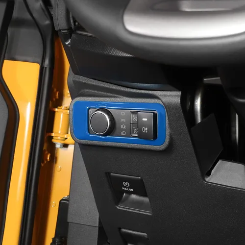 Miniatura 6 de RAZPOY Cubierta de botón del interruptor de faros para accesorios Ford Bronco 2021-2025 Azul